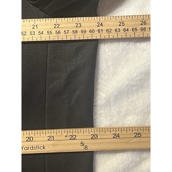 Hart Schaffner Marx 46L 40x33 Solid Dark Charcoal Gray Nailhead Quality Suit USA - Picture 12 of 16